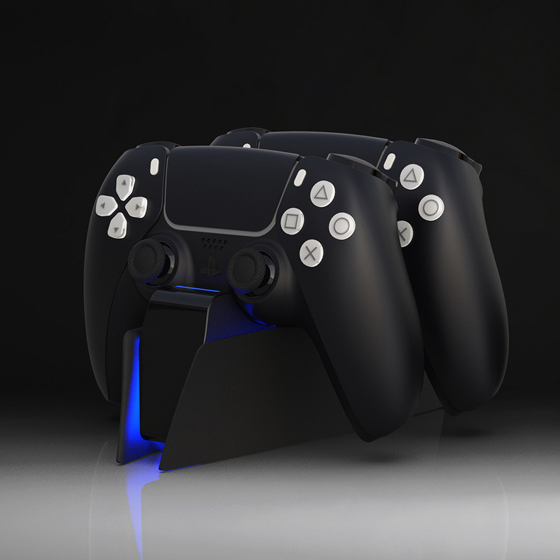 Új kettős gyorstöltő PS5 vezeték nélküli vezérlőhöz USB Type-C töltőbölcső dokkoló állomás Sony PlayStation5 joystick játékvezérlőhöz