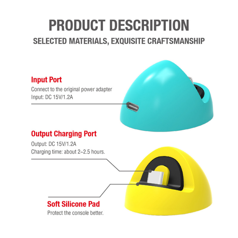 Prijenosni mini punjač Stalci Stalci za igraće konzole Dock za punjenje Stanica za punjenje Dodaci za Nintendo Switch/Switch Lite