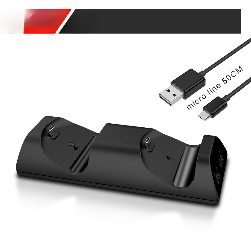 Töltő dokkoló állomás PS4 vezérlőhöz 4 Micro USB hardverkulccsal Dual Fast Controller töltő Playstation 4/PS4 Slim/PS4 Pro konzolhoz