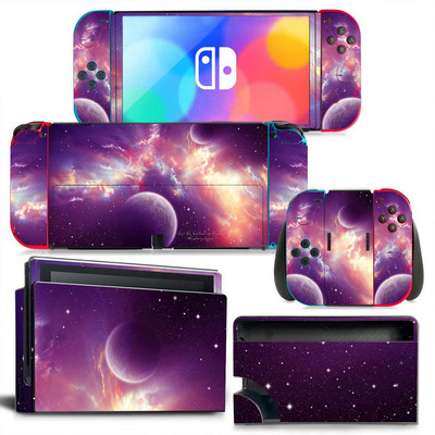 GAMEGENIXX Switch Oled Skin Sticker Nebula Design Zaštitna naljepnica Uklonjivi poklopac za Nintendo Switch Oled konzolu