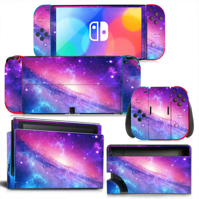 GAMEGENIXX Switch Oled Skin Sticker Nebula Design Zaštitna naljepnica Uklonjivi poklopac za Nintendo Switch Oled konzolu