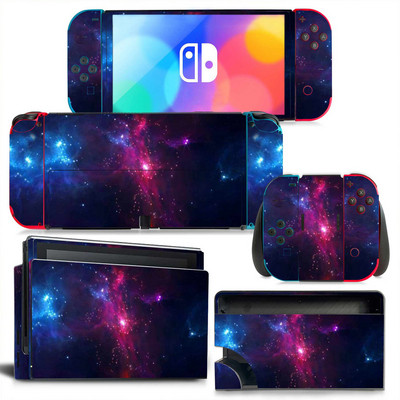 GAMEGENIXX Switch Oled Skin Sticker Nebula Design Zaštitna naljepnica Uklonjivi poklopac za Nintendo Switch Oled konzolu