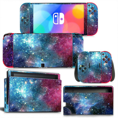 GAMEGENIXX Switch Oled Skin Sticker Nebula Design Zaštitna naljepnica Uklonjivi poklopac za Nintendo Switch Oled konzolu