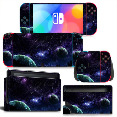 GAMEGENIXX Switch Oled Skin Sticker Nebula Design Zaštitna naljepnica Uklonjivi poklopac za Nintendo Switch Oled konzolu