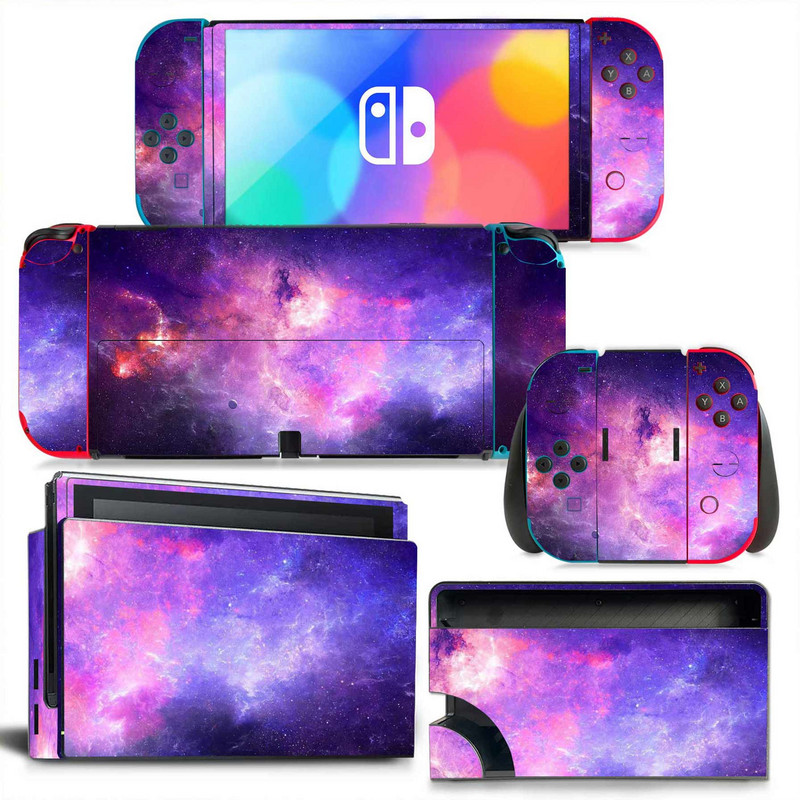 GAMEGENIXX Switch Oled Skin Sticker Nebula Design Zaštitna naljepnica Uklonjivi poklopac za Nintendo Switch Oled konzolu