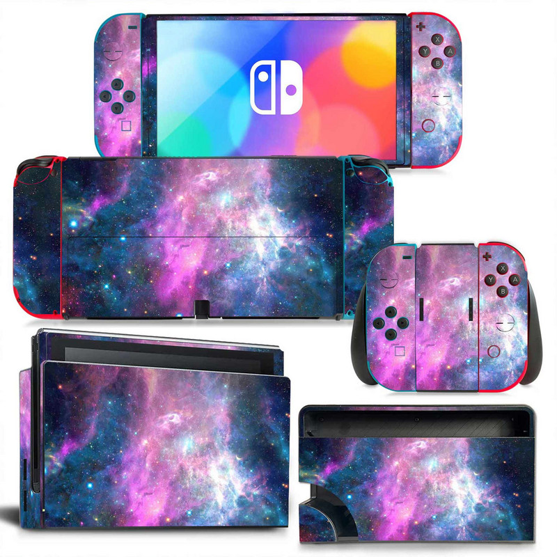 GAMEGENIXX Switch Oled Skin Sticker Nebula Design Zaštitna naljepnica Uklonjivi poklopac za Nintendo Switch Oled konzolu