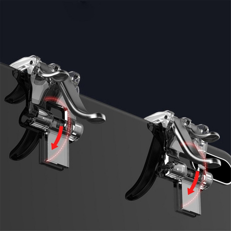 Declanșator de jocuri mobil Smartphone din metal pentru Gamepad mobil Pubg Buton de țintire a focului L1R1 Declanșatoare de controler Pubg