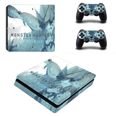 Monster Hunter World Iceborne PS4 Slim Skin lipdukas, skirtas PlayStation 4 konsolei ir valdikliams PS4 Slim Skin lipduko lipdukas