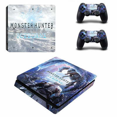 Monster Hunter World Iceborne PS4 Slim Skin lipdukas, skirtas PlayStation 4 konsolei ir valdikliams PS4 Slim Skin lipduko lipdukas