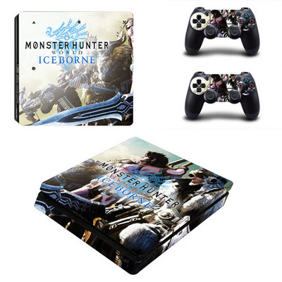Monster Hunter World Iceborne PS4 Slim Skin lipdukas, skirtas PlayStation 4 konsolei ir valdikliams PS4 Slim Skin lipduko lipdukas