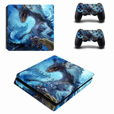 Monster Hunter World Iceborne PS4 Slim Skin lipdukas, skirtas PlayStation 4 konsolei ir valdikliams PS4 Slim Skin lipduko lipdukas