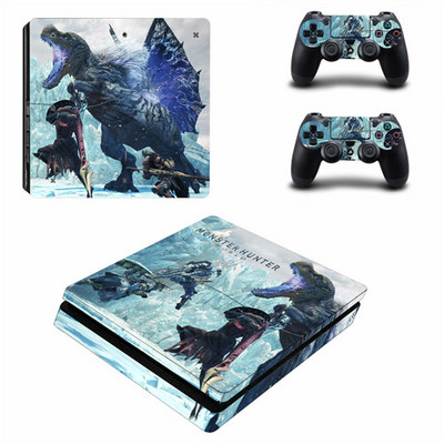 Monster Hunter World Iceborne PS4 Slim Skin lipdukas, skirtas PlayStation 4 konsolei ir valdikliams PS4 Slim Skin lipduko lipdukas