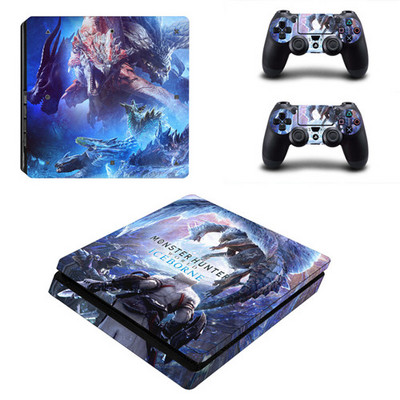 Monster Hunter World Iceborne PS4 Slim Skin lipdukas, skirtas PlayStation 4 konsolei ir valdikliams PS4 Slim Skin lipduko lipdukas