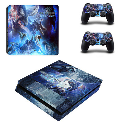 Monster Hunter World Iceborne PS4 Slim Skin lipdukas, skirtas PlayStation 4 konsolei ir valdikliams PS4 Slim Skin lipduko lipdukas