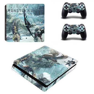 Monster Hunter World Iceborne PS4 Slim Skin lipdukas, skirtas PlayStation 4 konsolei ir valdikliams PS4 Slim Skin lipduko lipdukas
