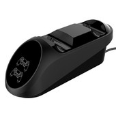 Suport pentru stație de andocare încărcător dublu USB cu lumină LED pentru accesorii pentru mâner pentru controler / Slim / Pro