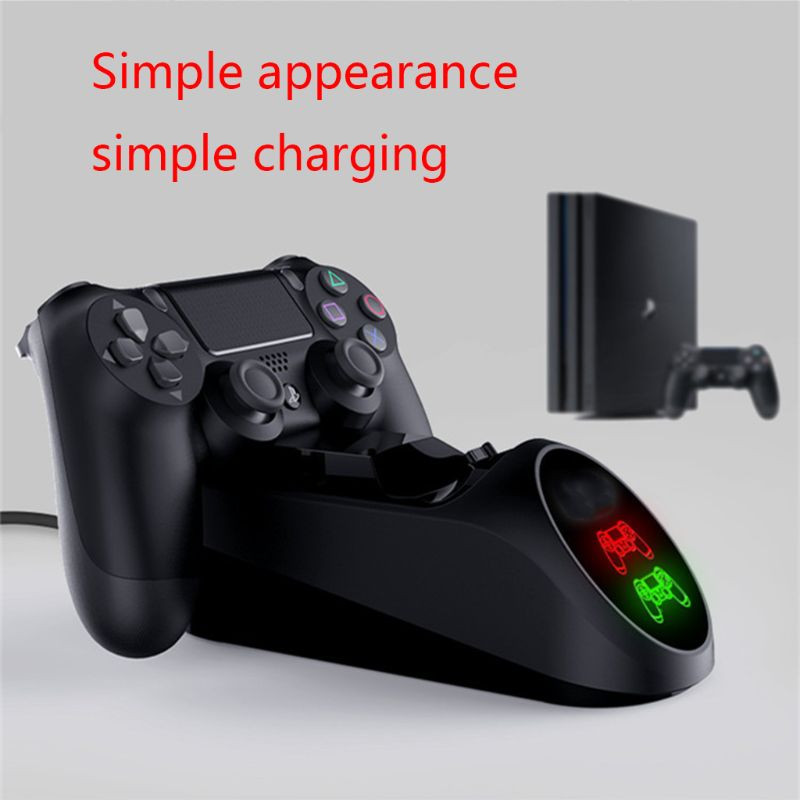 Suport pentru stație de andocare încărcător dublu USB cu lumină LED pentru accesorii pentru mâner pentru controler / Slim / Pro