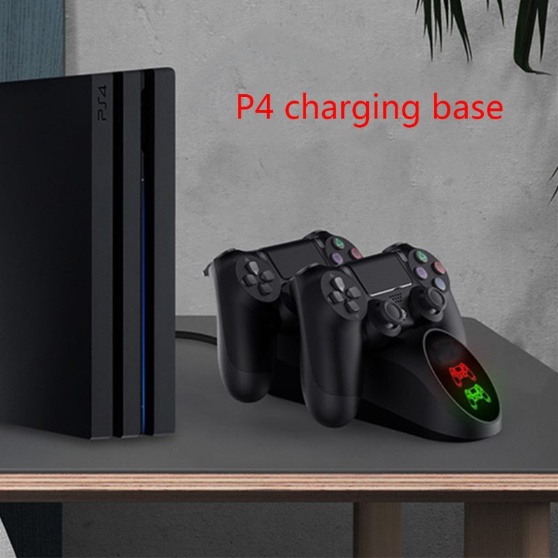 Suport pentru stație de andocare încărcător dublu USB cu lumină LED pentru accesorii pentru mâner pentru controler / Slim / Pro