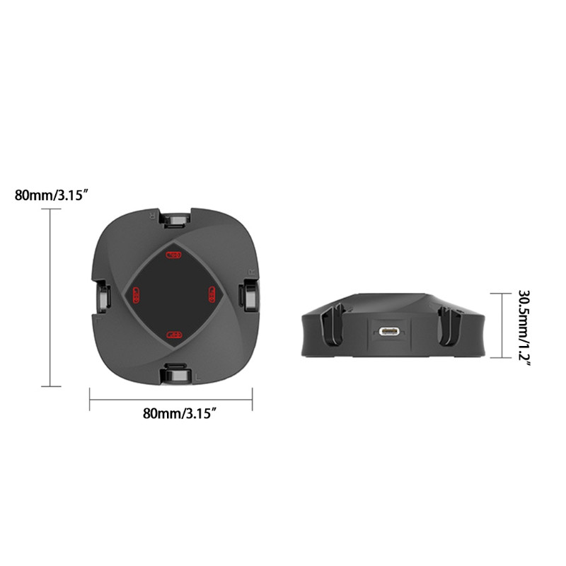 4-u-1 stanica za punjenje, prijenosni upravljač, držač punjača s LED svjetlosnim indikatorom za prekidač