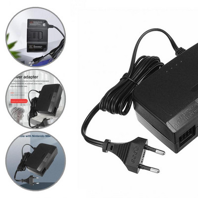 Дълъг експлоатационен живот Черен EU Plug AC зарядно устройство за защита от прегряване за N64