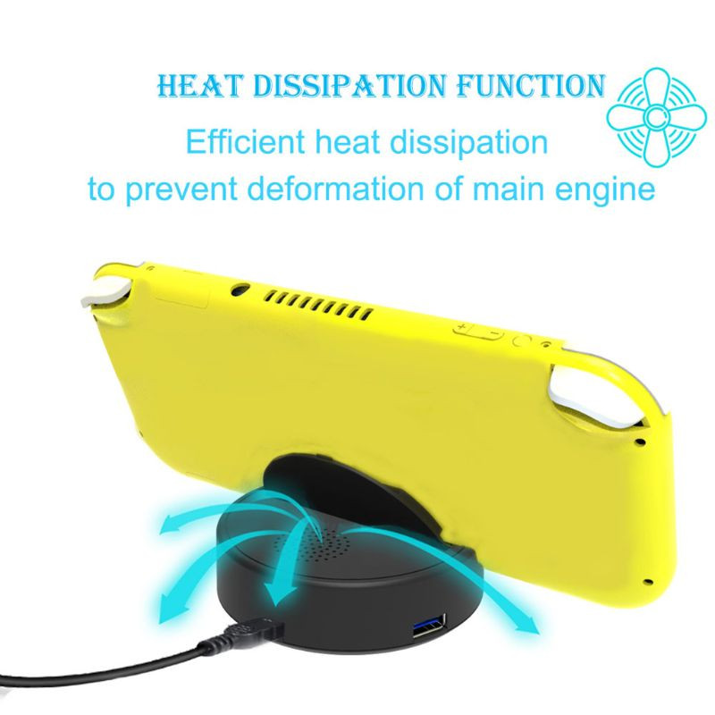 Töltőstabil dokkoló kábeltartó, kompatibilis a Nintend Switch Lite USB-töltőkábel-tartóval Tápadapter talp Tartós