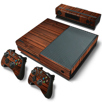GAMEGENIXX Skin Sticker Wood Grain Protective Decal levehető burkolat Xbox One konzolhoz és 2 kontrollerhez