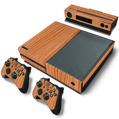 GAMEGENIXX Skin Sticker Wood Grain Protective Decal levehető burkolat Xbox One konzolhoz és 2 kontrollerhez