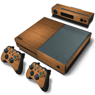 GAMEGENIXX Skin Sticker Wood Grain Protective Decal levehető burkolat Xbox One konzolhoz és 2 kontrollerhez