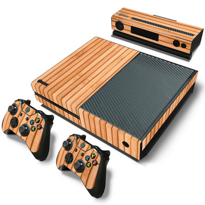 GAMEGENIXX Skin Sticker Wood Grain Protective Decal levehető burkolat Xbox One konzolhoz és 2 kontrollerhez
