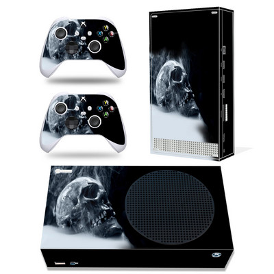 GAMEGENIXX Skin Sticker Skull Vinyl Decal Cover teljes készlet Xbox Series S konzolhoz és 2 kontrollerhez