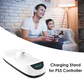 Nouă bază practică de andocare pentru gamepad fără fir dual pentru controler PS5, adaptor de încărcare pentru joystick, accesorii pentru suport