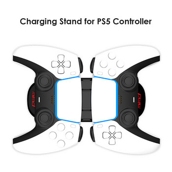 Нов практичен двоен безжичен геймпад Power Dock Base за PS5 Контролер Джойстик Адаптер за зареждане Стойка Аксесоари
