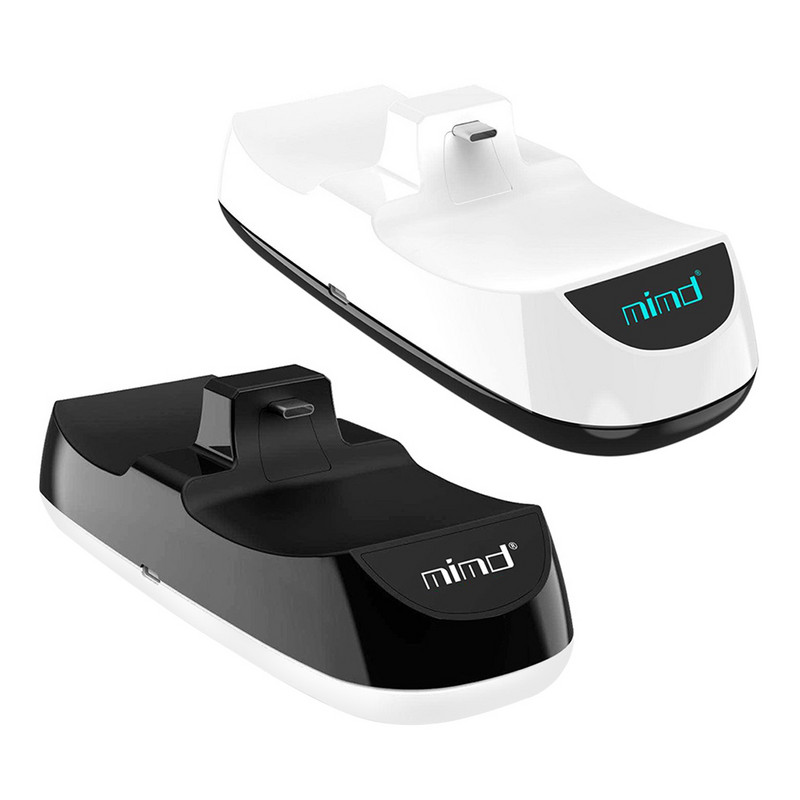 Nouă bază practică de andocare pentru gamepad fără fir dual pentru controler PS5, adaptor de încărcare pentru joystick, accesorii pentru suport