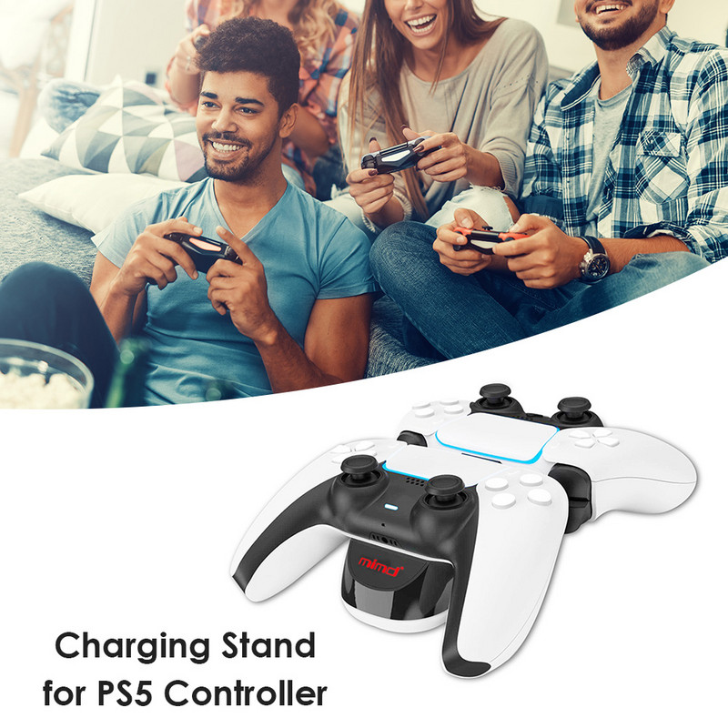 Nouă bază practică de andocare pentru gamepad fără fir dual pentru controler PS5, adaptor de încărcare pentru joystick, accesorii pentru suport