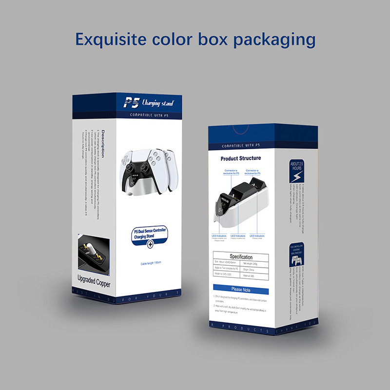 Disour vezeték nélküli kontroller töltő PS5 gyorstöltőhöz, dupla dokkoló a játék fogantyújához Gamepdad CC gyorstöltéssel