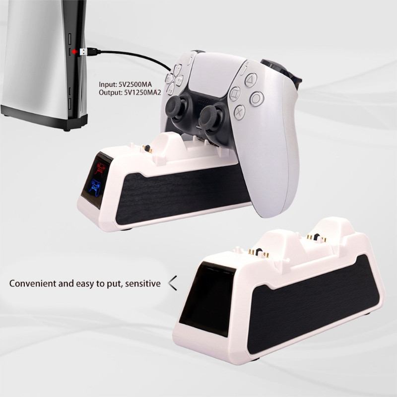 C1FB upravljački punjač s dvostrukim priključcima za punjenje, dvostruka dock stanica za punjenje s LED indikatorom, 5V brzo punjenje kompatibilno s