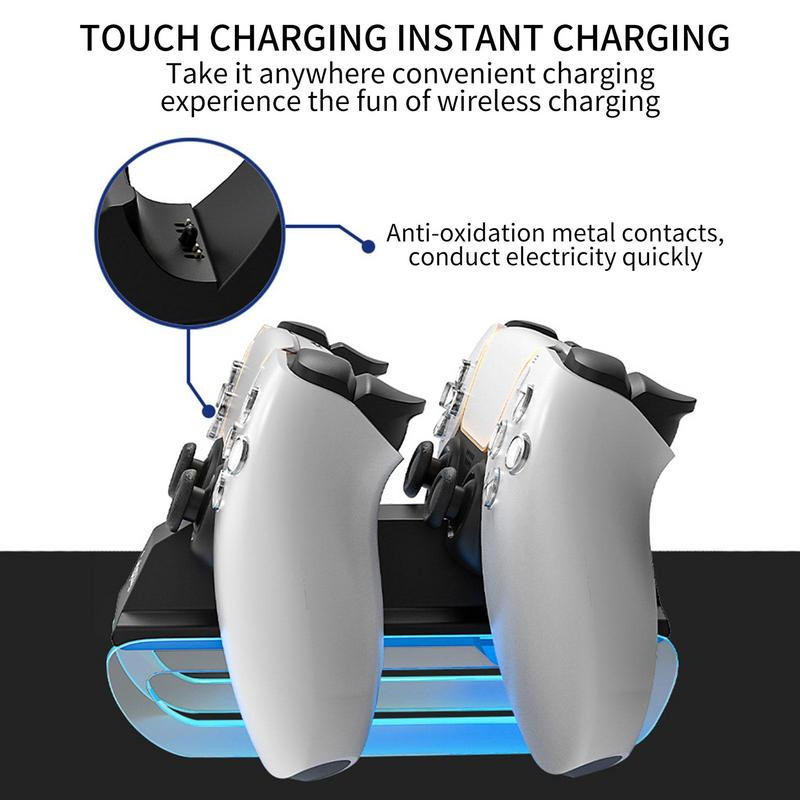 Dvostruki brzi punjač za bežični kontroler Type-C postolje za punjenje Dock Station za Sony PS 5 Elite Joystick Gamepad Dodaci