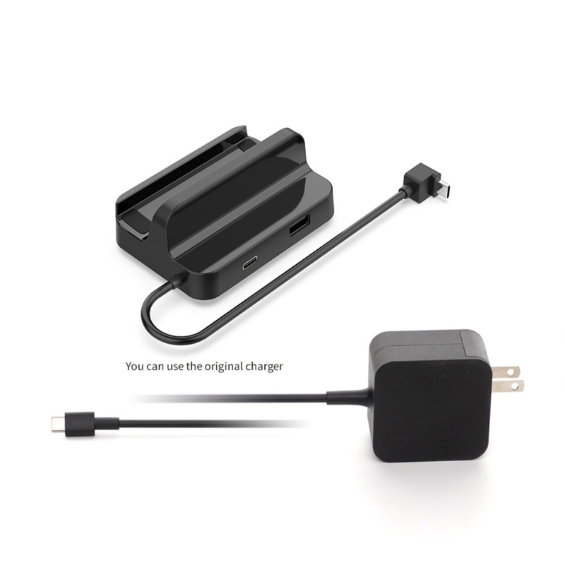 Stație de andocare 3 Port USB 2.0 Suport de încărcare Adaptor multiport pentru Steam Deck 45BA