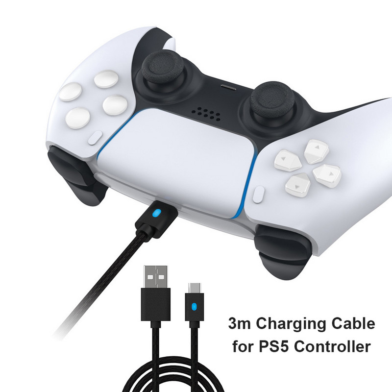 Cablu de încărcare USB tip C Cablu de alimentare pentru Sony PS5/Xbox seria X Controller Switch Pro Gamepad NS Lite Cablu de încărcare