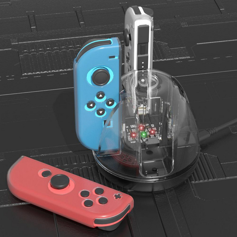 Profesionalni 4 u 1 Lijevi Desni kontroler Stalak za punjenje Sigurno punjenje Stalak 4 u 1 Gamepad Controller Stalak za punjenje