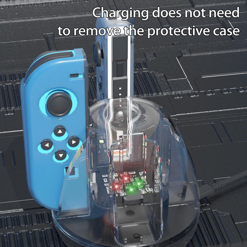 Profesionalni 4 u 1 Lijevi Desni kontroler Stalak za punjenje Sigurno punjenje Stalak 4 u 1 Gamepad Controller Stalak za punjenje