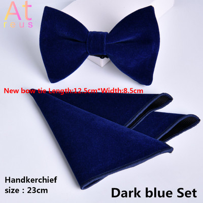 Poklon za Očev dan Baršunasta leptir-mašna Žene Muškarci Mladoženja Vjenčanje Pogrebna leptir-mašna Rupčić Set leptir-mašne u obliku čvora Dodatak za svečanu odjeću