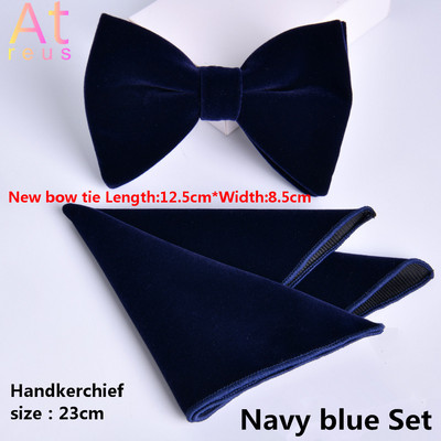 Poklon za Očev dan Baršunasta leptir-mašna Žene Muškarci Mladoženja Vjenčanje Pogrebna leptir-mašna Rupčić Set leptir-mašne u obliku čvora Dodatak za svečanu odjeću