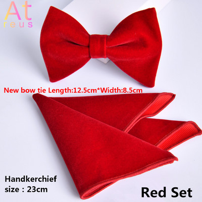 Poklon za Očev dan Baršunasta leptir-mašna Žene Muškarci Mladoženja Vjenčanje Pogrebna leptir-mašna Rupčić Set leptir-mašne u obliku čvora Dodatak za svečanu odjeću