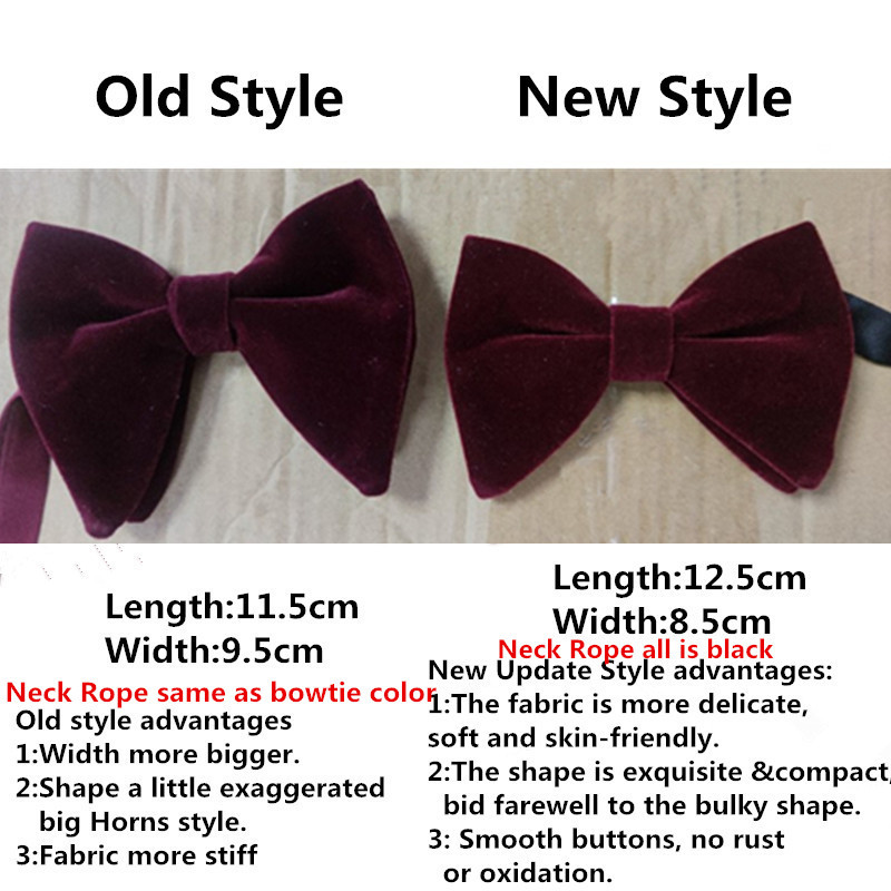 Poklon za Očev dan Baršunasta leptir-mašna Žene Muškarci Mladoženja Vjenčanje Pogrebna leptir-mašna Rupčić Set leptir-mašne u obliku čvora Dodatak za svečanu odjeću