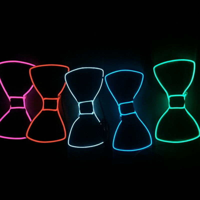 Cravată Papion Bărbați Luminoasă Luminoasă Intermitent pentru petrecerea de dans Decorarea petrecerii de seară de Crăciun