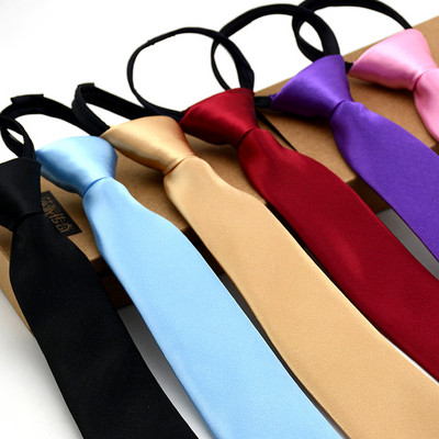 Divat iskolai gyerek nyakkendő egyszínű Könnyen viselhető lányoknak fiúknak gyerekeknek előre megkötött színes, állítható vékony nyakkendő ajándék