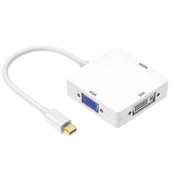 3 in1 Thunderbolt Mini Displayport DP към HDMI DVI VGA адаптер Display port Кабел за Apple MacBook Pro Mac Book Air