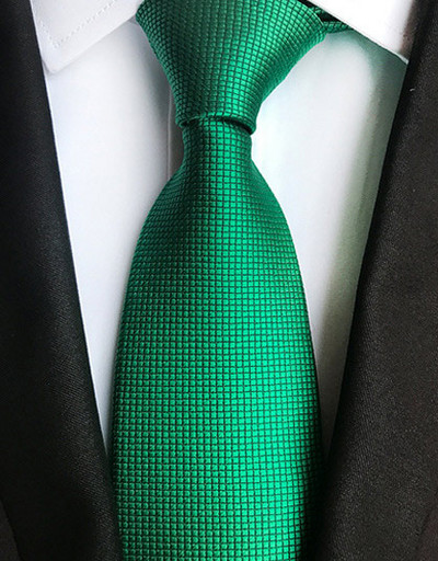 Nová hodvábna 8cm formálna kravata, sivá, pruhovaná, jednofarebná žakárová kravata s kockovaným vzorom pre mužov, obchodné, svadobné, kravaty, gravata doplnky