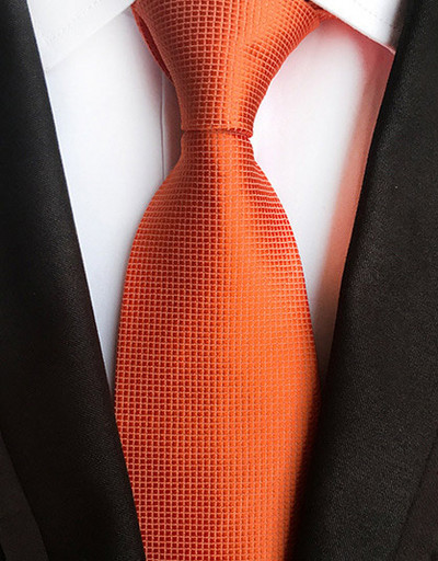 Nová hodvábna 8cm formálna kravata, sivá, pruhovaná, jednofarebná žakárová kravata s kockovaným vzorom pre mužov, obchodné, svadobné, kravaty, gravata doplnky